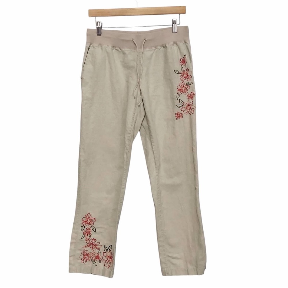 Fluent Life Embroidered Linen Cotton Pants
